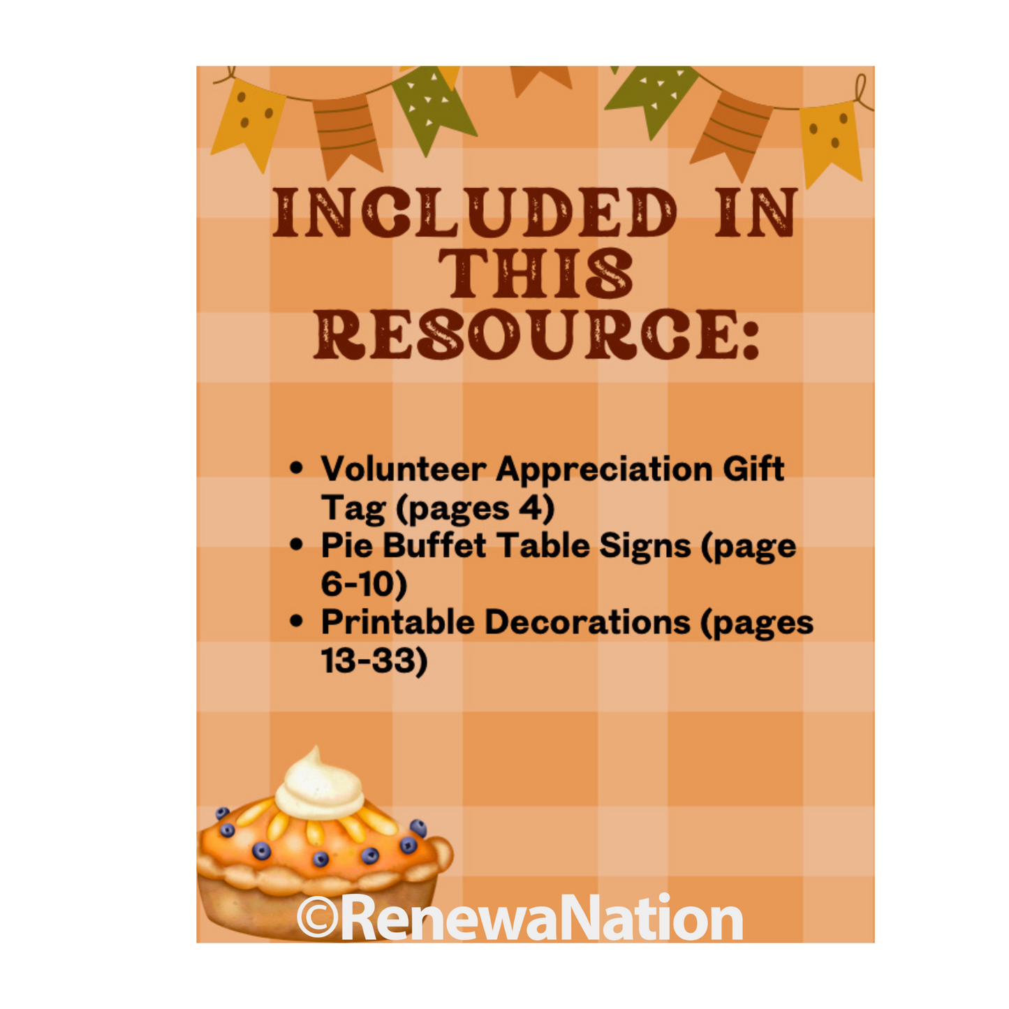 Pie Themed Volunteer Appreciation Kit