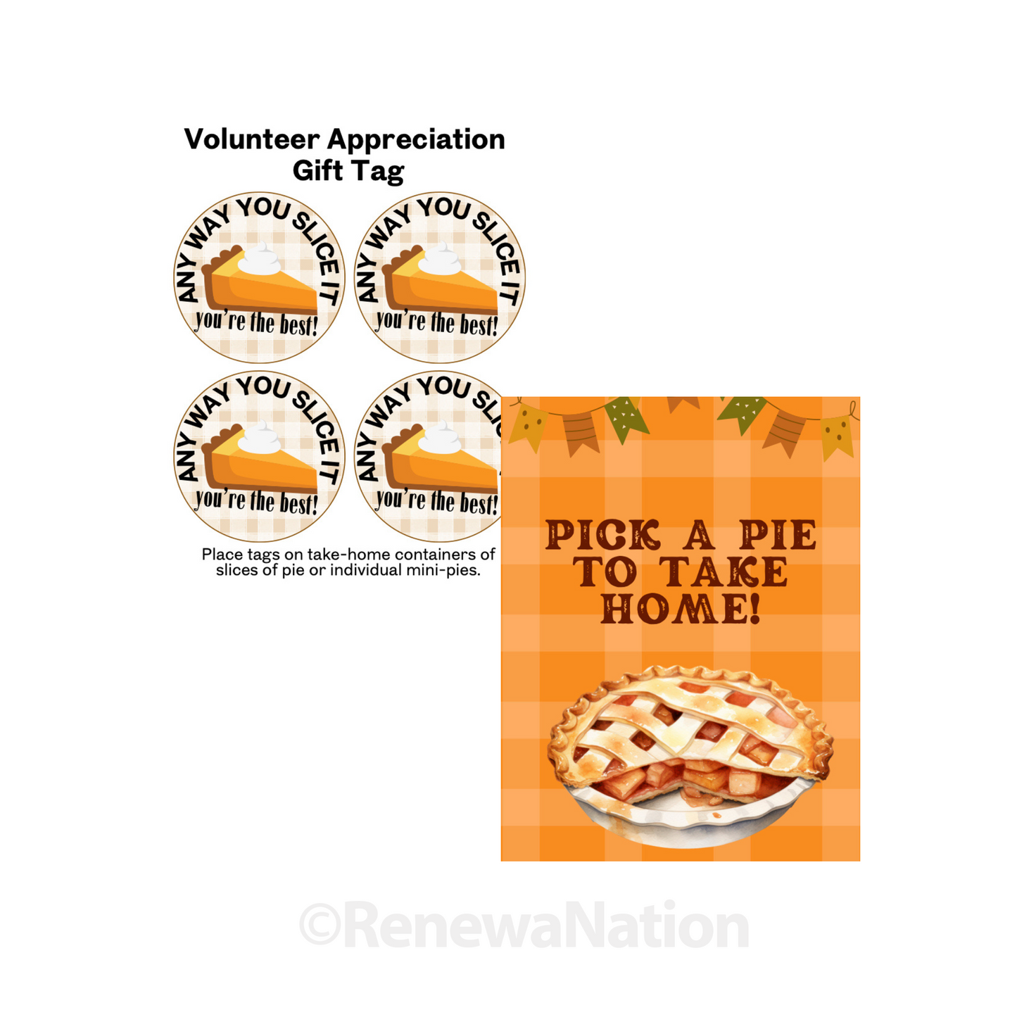 Pie Themed Volunteer Appreciation Kit