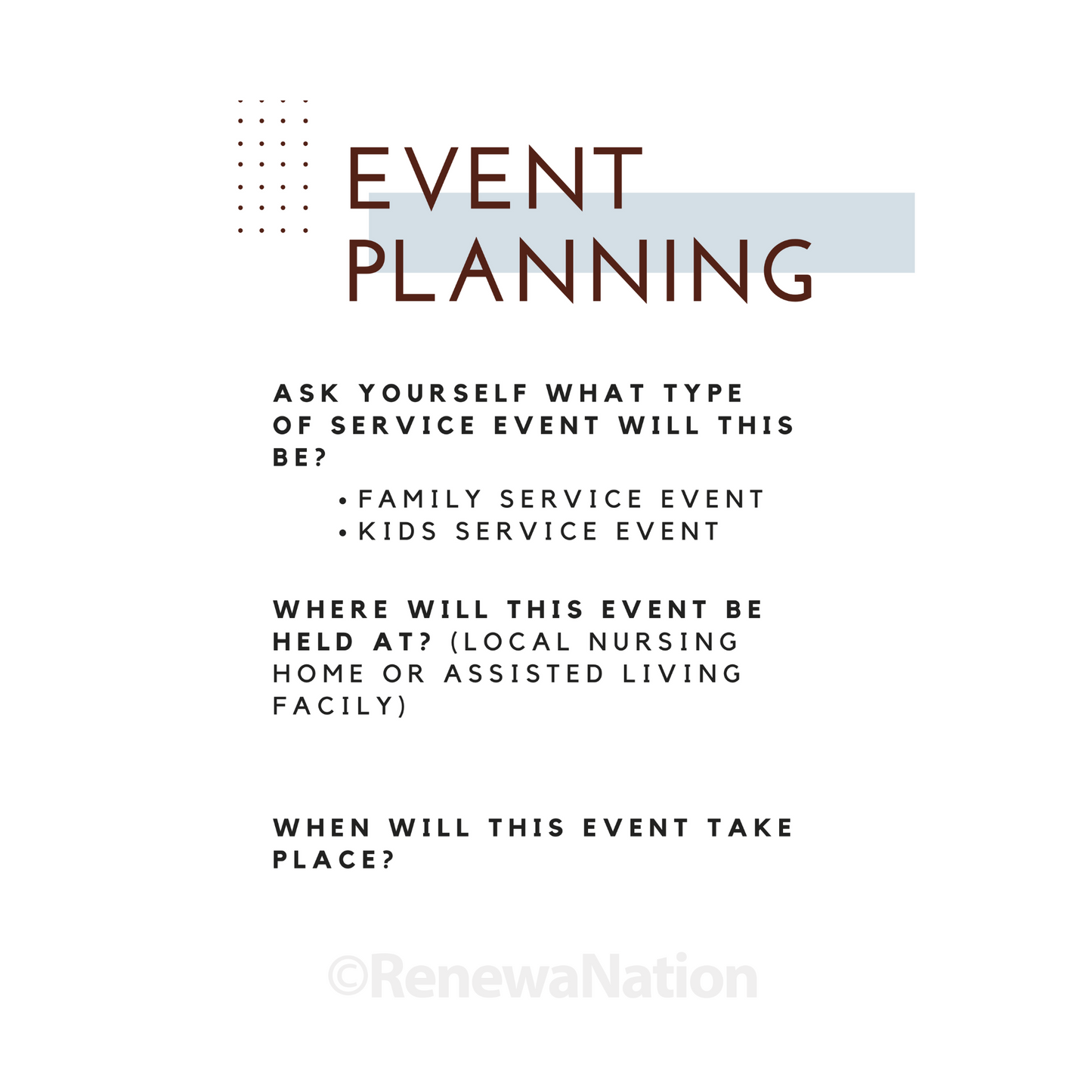 Ice Cream Social Service Event