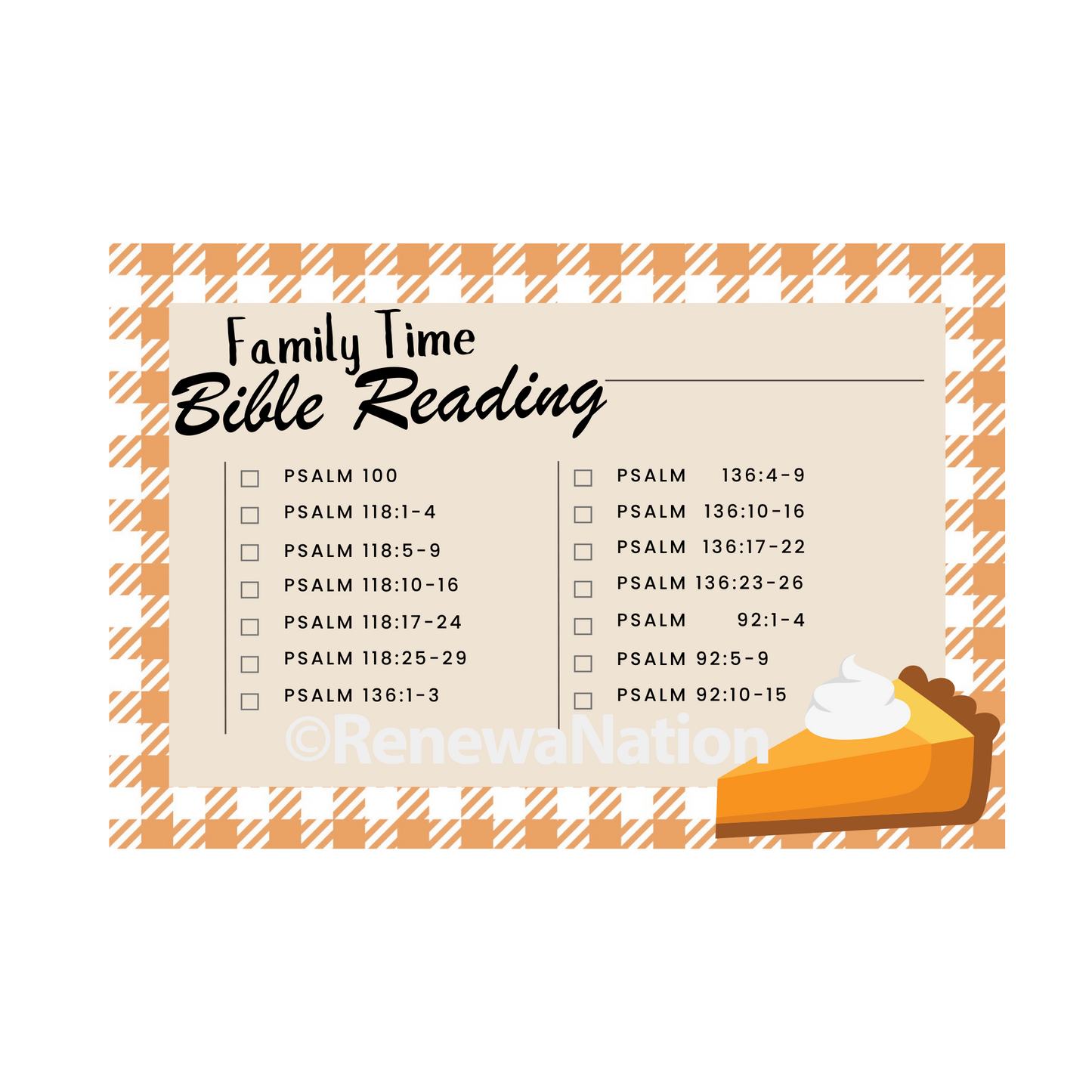 Fall Family Reading Plan