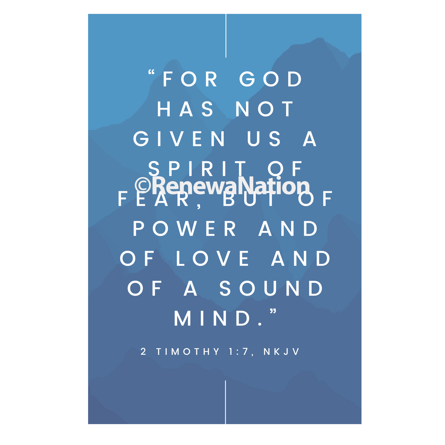 2 Timothy 1:7 Verse Poster