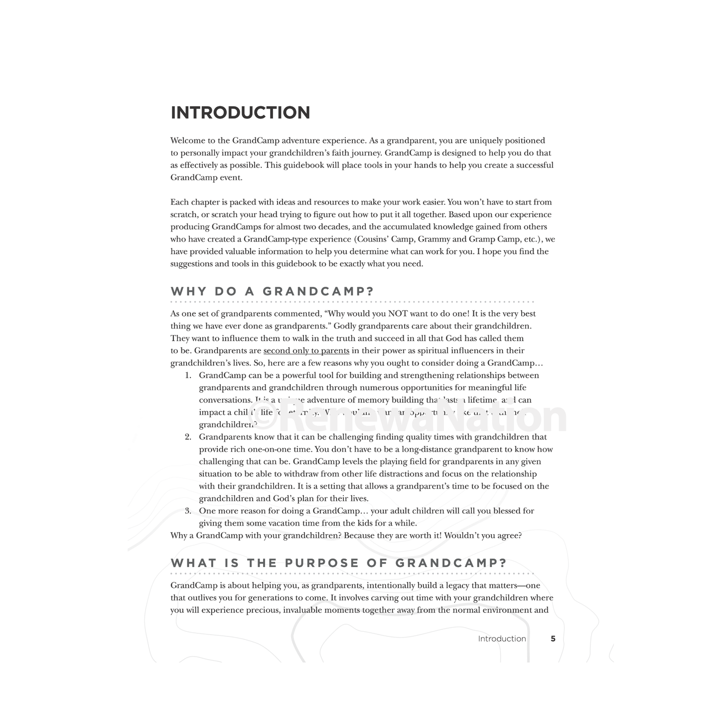 GrandCamp Field Guide