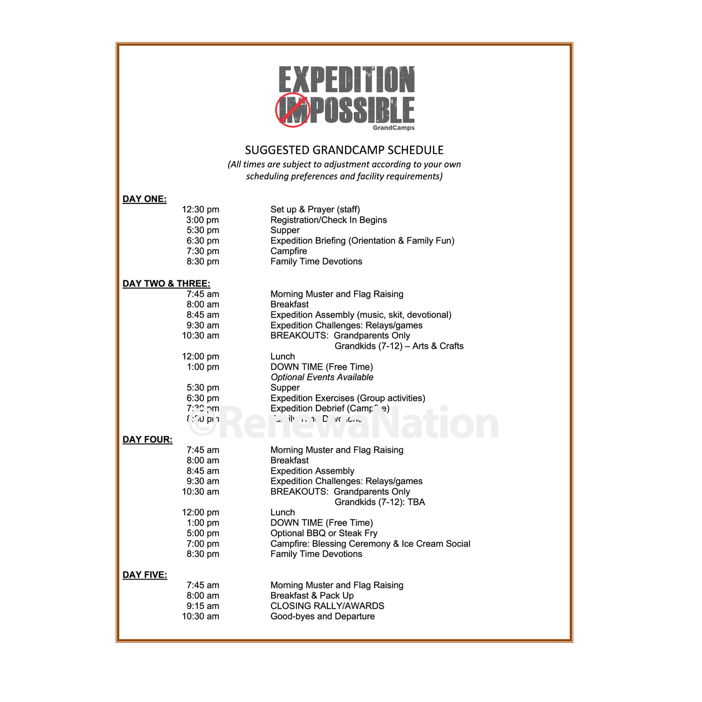 Expedition Impossible GrandCamp Theme Pak