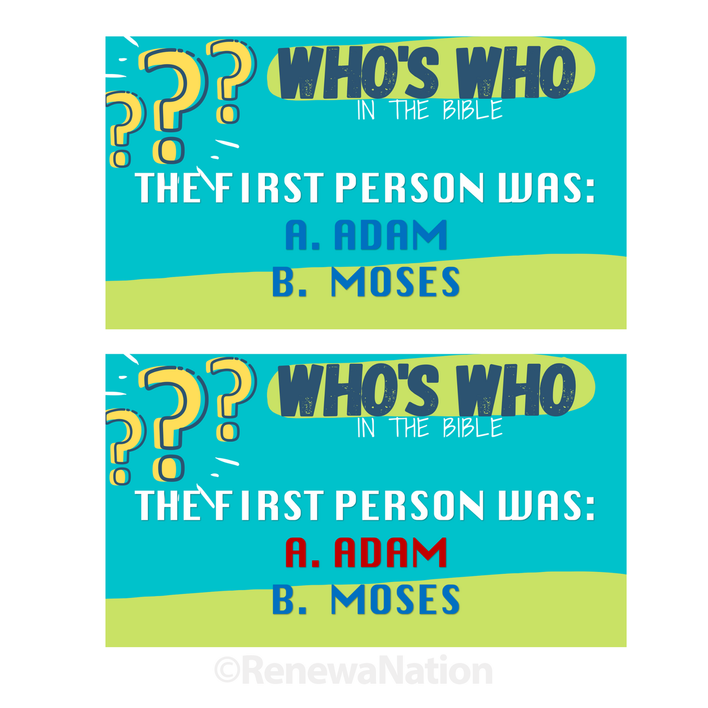 Who's Who In The Bible Trivia Game