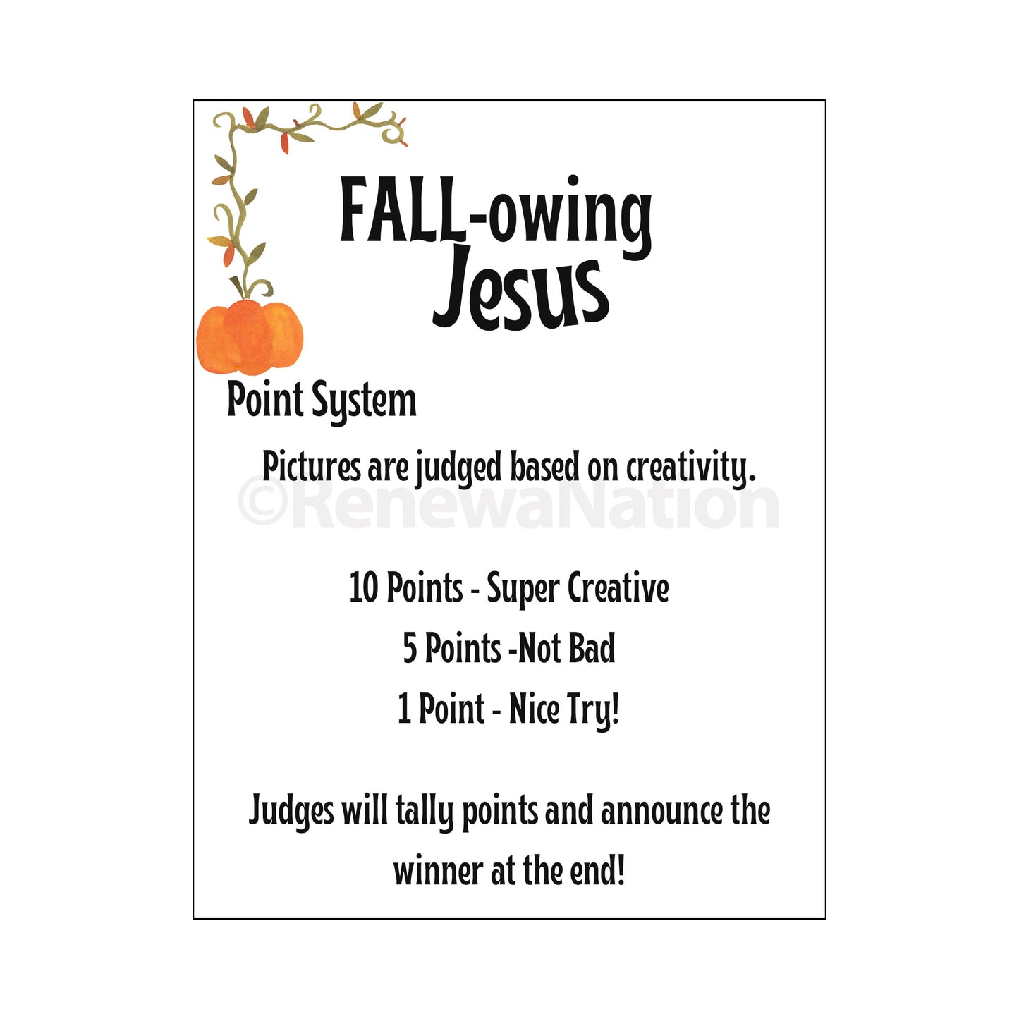 FALL-owing Jesus Photo Scavenger Hunt Event