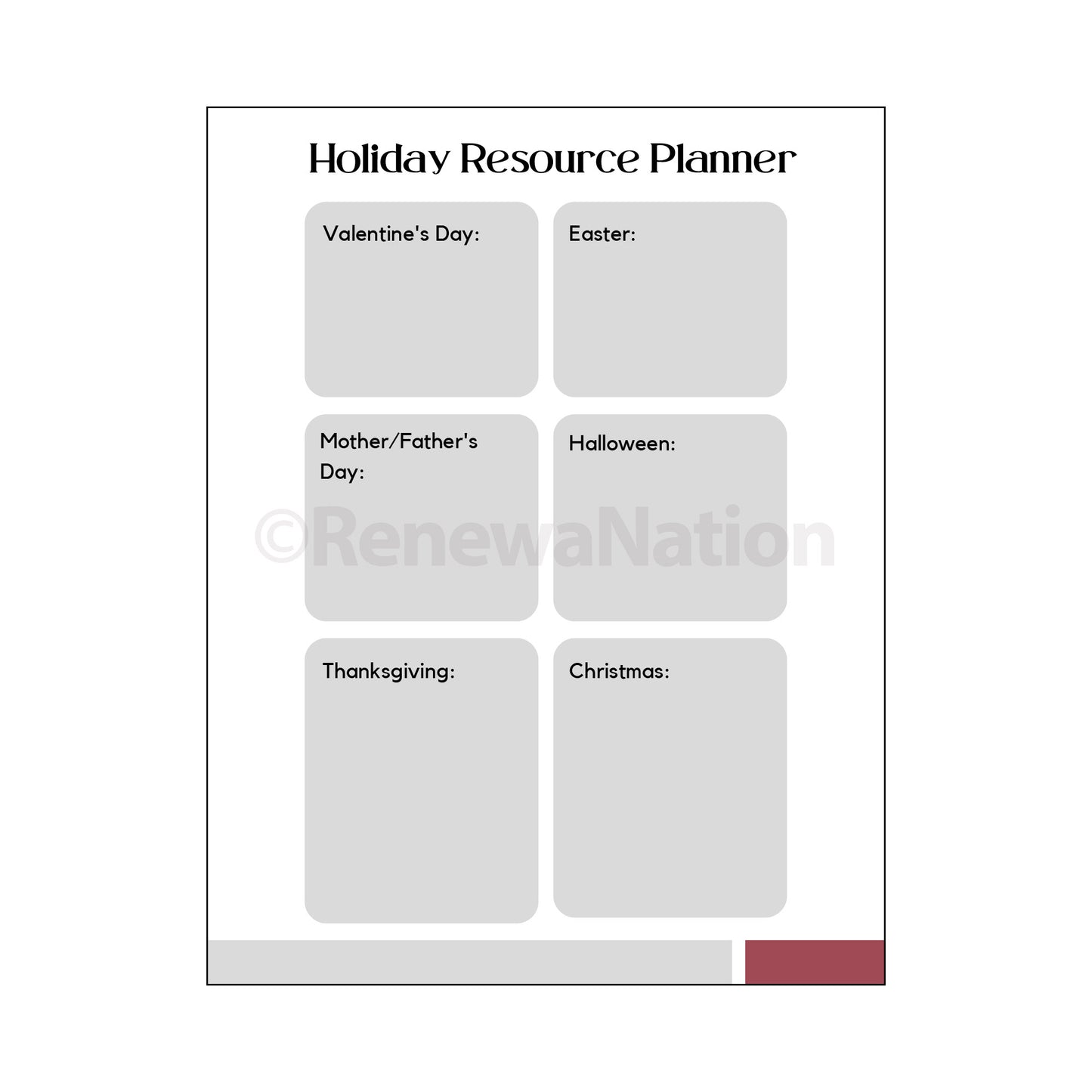 Family Resource Planner
