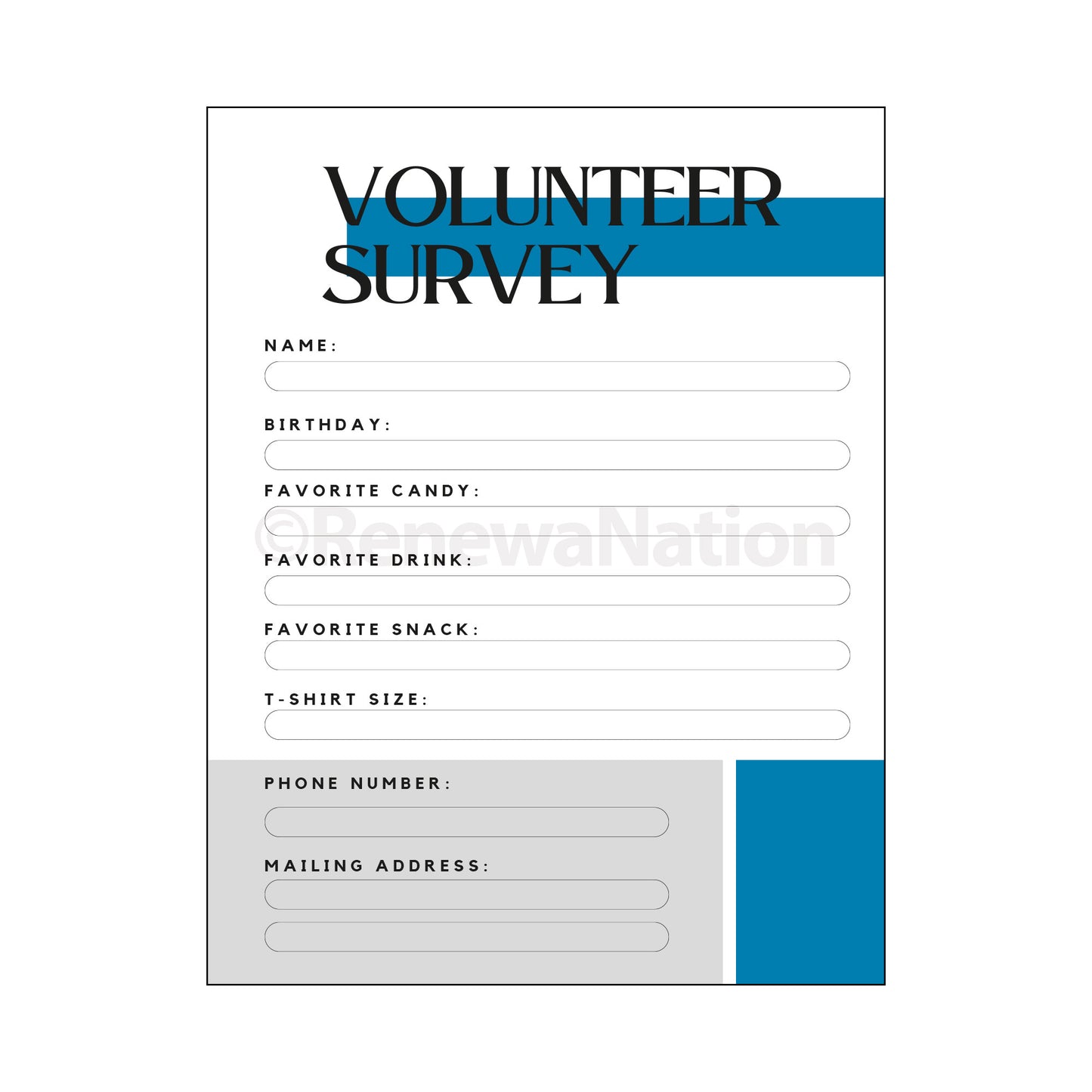 Volunteer Appreciation Resource Planner