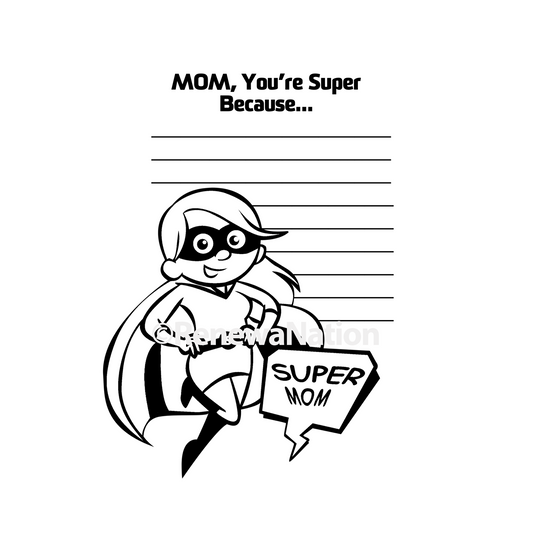 Mother's Day Superhero Printable