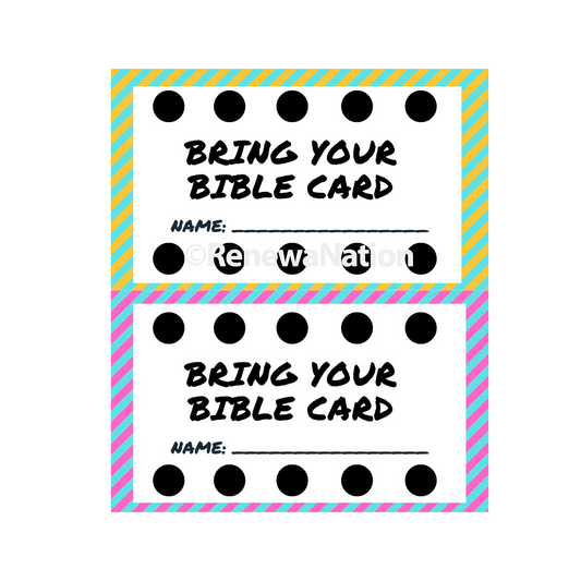 Bring Your Bible Punch Cards