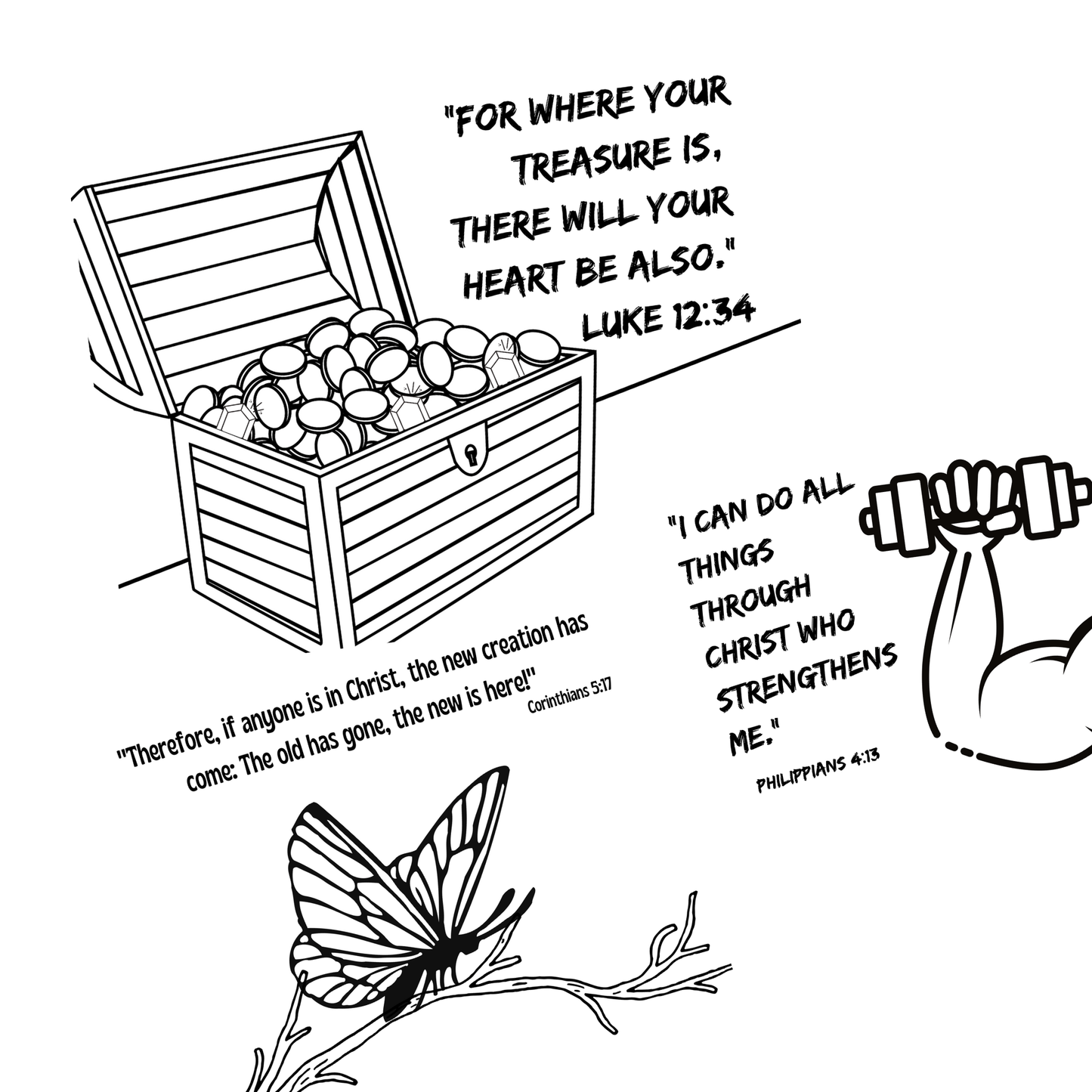 Scripture Coloring Postcards