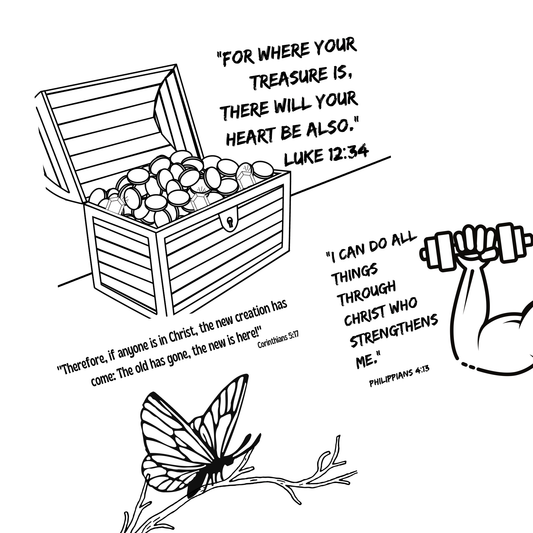 Scripture Coloring Postcards